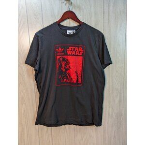 Adidas Star Wars T Shirt Youth XL Darth Vader Box Logo Originals Black Trefoil